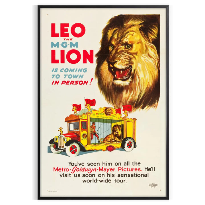 Art d’affiche de voyage de lion 