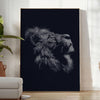 space striking lion black animal art poster vivid green accents wall print bold design unique gift personal statement piece standalone ready room