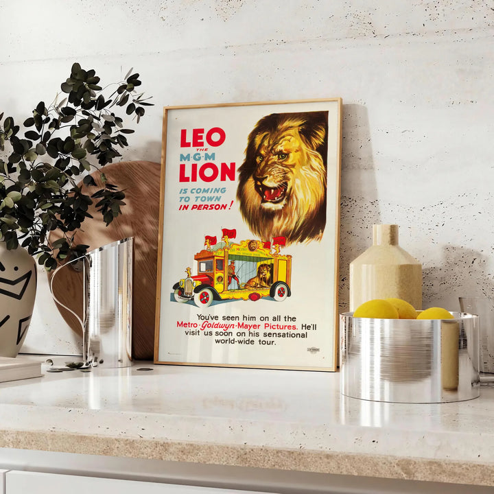 Lion Travel Poster Art Travel Poster High Quality Frame Premium Print Home Decor Color