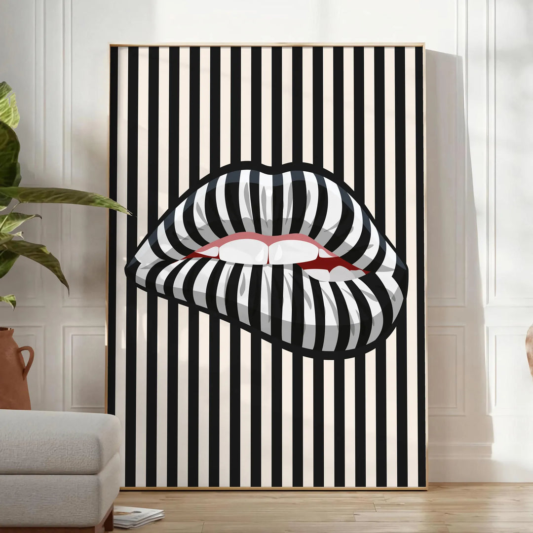 Lips Popular Print Travel Poster High Quality Frame Premium Print Home Decor Color