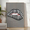space stunning Lips poster perfect blend gray black hues captivating wall art ideal modern interiors unique gift decor artwork A4 cm A0