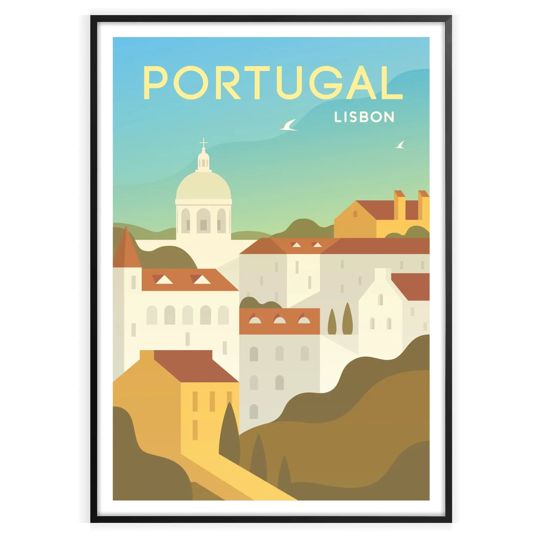 Lisbon Print Travel Poster home deco premium print affiche locadina wall art home office vintage decoration