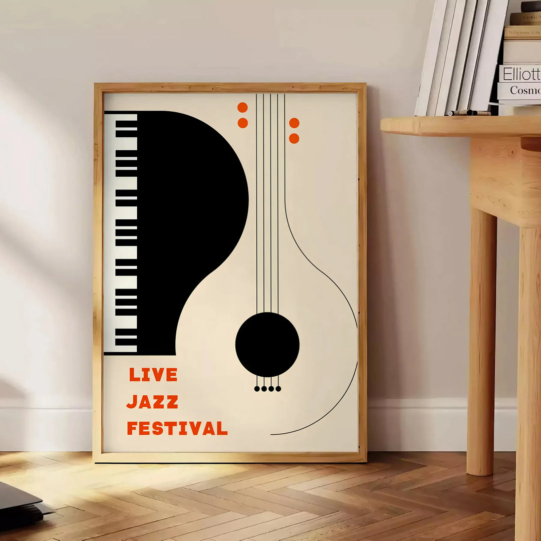 Livejazzfestivallr Maximalist Print Travel Poster High Quality Frame Premium Print Home Decor Color