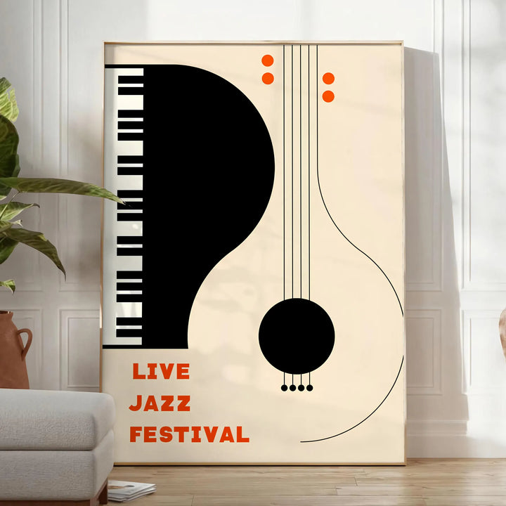 Livejazzfestivallr Maximalist Print Travel Poster High Quality Frame Premium Print Home Decor Color