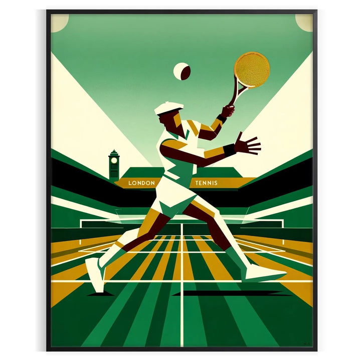 London Tennis 5 Poster Travel Poster High Quality Frame Premium Print Home Decor Color