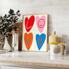 essence love vibrant blue orange poster stunning piece wall art perfect warmth space heartfelt gift walls exquisite artwork print sizes A4 cm A0