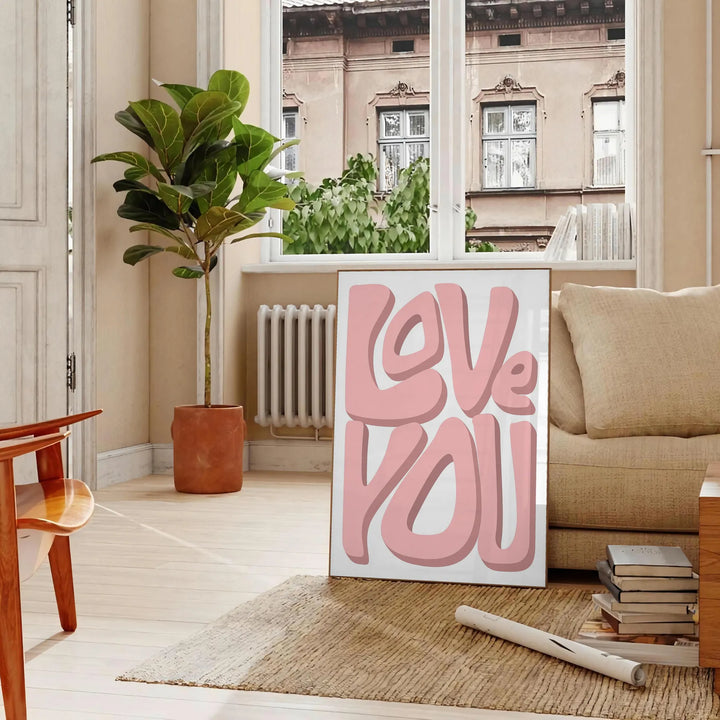 Love You Motivation Art Travel Poster High Quality Frame Premium Print Home Decor Color