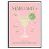 espace affiche cocktail Margarita teintes vibrantes vert orange cadeau parfait amateurs cocktails amoureux design formats A4 cm 60x80 A0