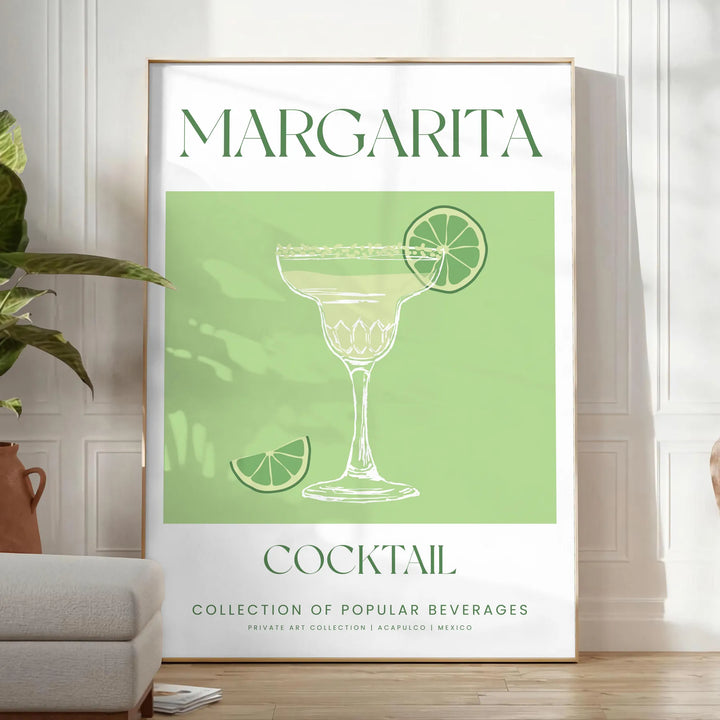 Margarita Cocktail Art Travel Poster High Quality Frame Premium Print Home Decor Color