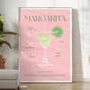 espace affiche cocktail Margarita teintes vibrantes vert orange cadeau parfait amateurs cocktails amoureux design formats A4 cm 60x80 A0