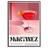 space Martinez Cocktail Poster sleek black brown design wall art unique gift print elegance decor sizes A4 cm A0 enthusiasts lovers