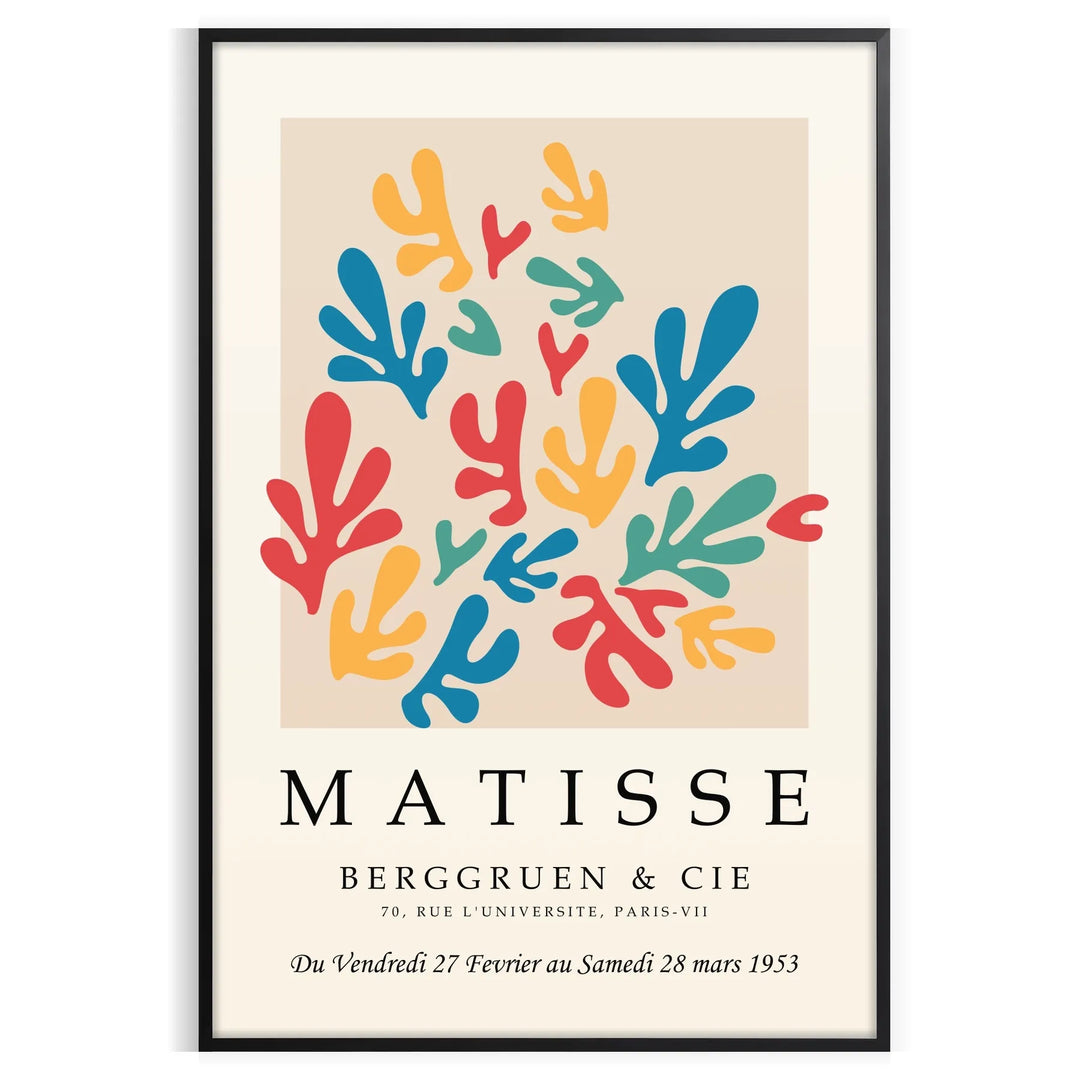 Matisse Papier Découpés Print 5 Travel Poster High Quality Frame Premium Print Home Decor Color