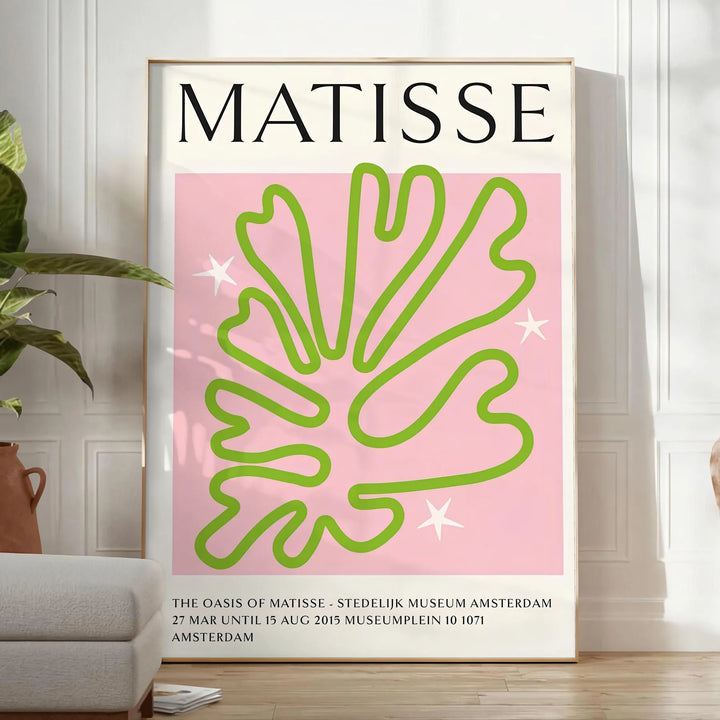 Matisse Green Pink Popular Print Travel Poster High Quality Frame Premium Print Home Decor Color