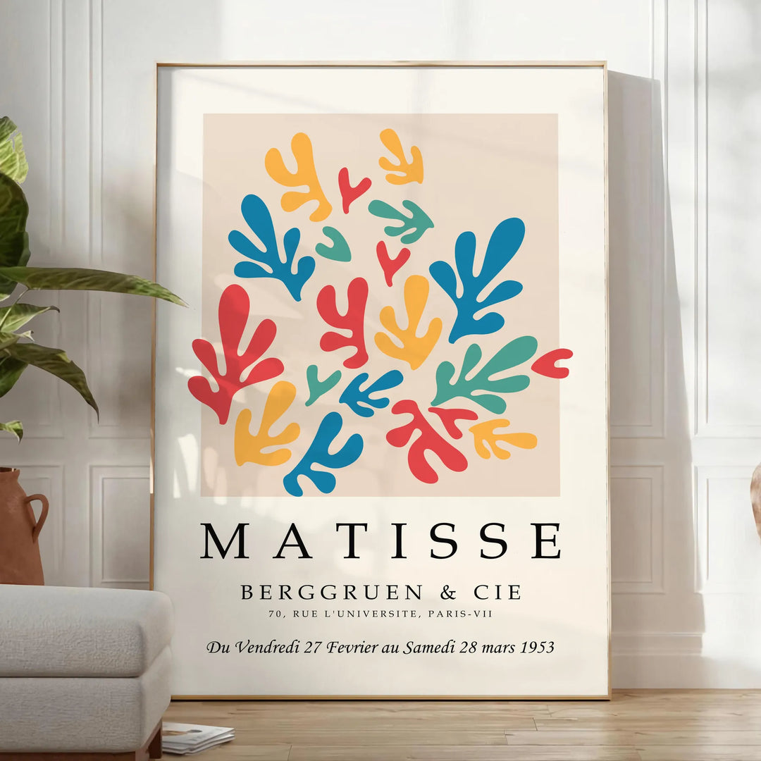 Matisse Papier Découpés Print 5 Travel Poster High Quality Frame Premium Print Home Decor Color