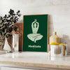 affiche Méditer Yoga une harmonie vert gris idéale ambiance apaisante cadeau zen espace disponible cadre
