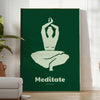 affiche Méditer Yoga une harmonie vert gris idéale ambiance apaisante cadeau zen espace disponible cadre
