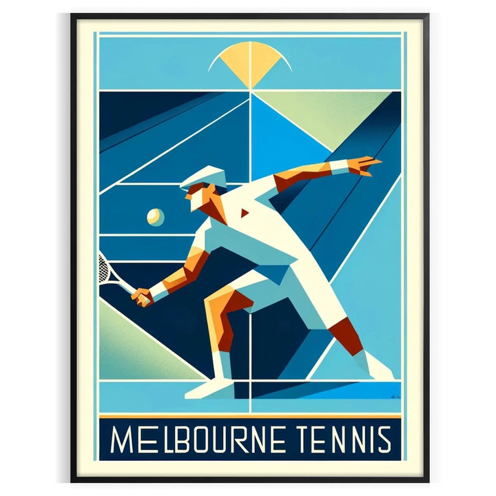 Melbourne Tennis 4 Poster Travel Poster High Quality Frame Premium Print Home Decor Color