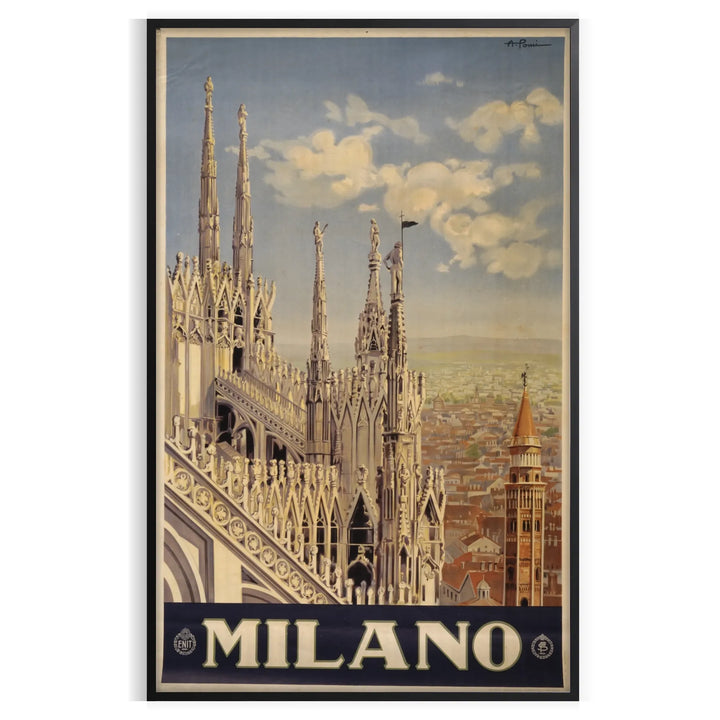 Affiche de voyage de Milan Impression artistique 