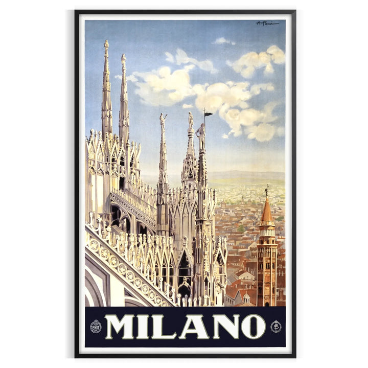 Art d’affiche de voyage de Milan 