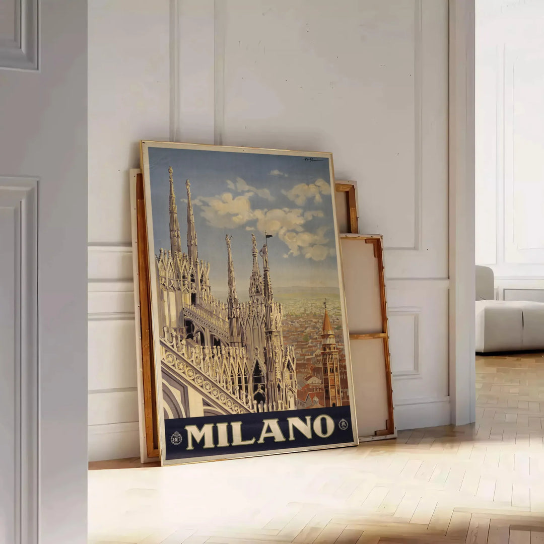 Milano Travel Poster Art Print Travel Poster High Quality Frame Premium Print Home Decor Color