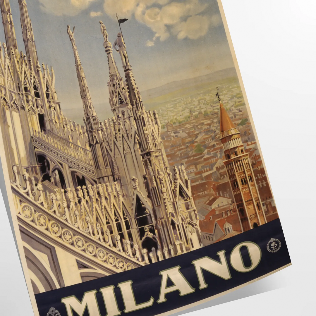 Milano Travel Poster Art Print Travel Poster High Quality Frame Premium Print Home Decor Color