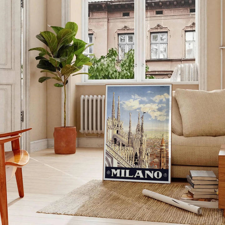 Milano Travel Poster Art Travel Poster High Quality Frame Premium Print Home Decor Color