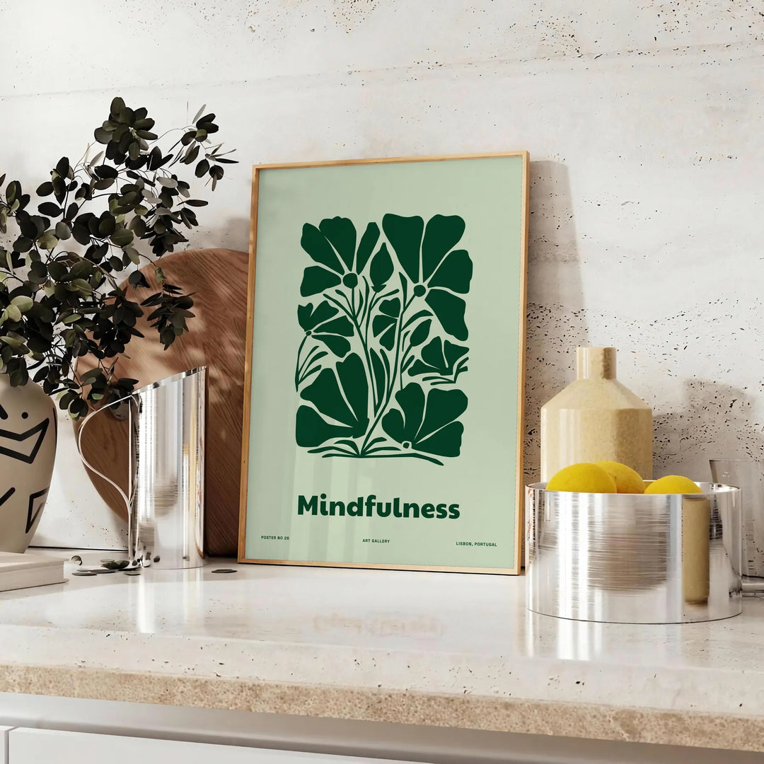 Mindfulness Yoga Wall Art Travel Poster High Quality Frame Premium Print Home Decor Color