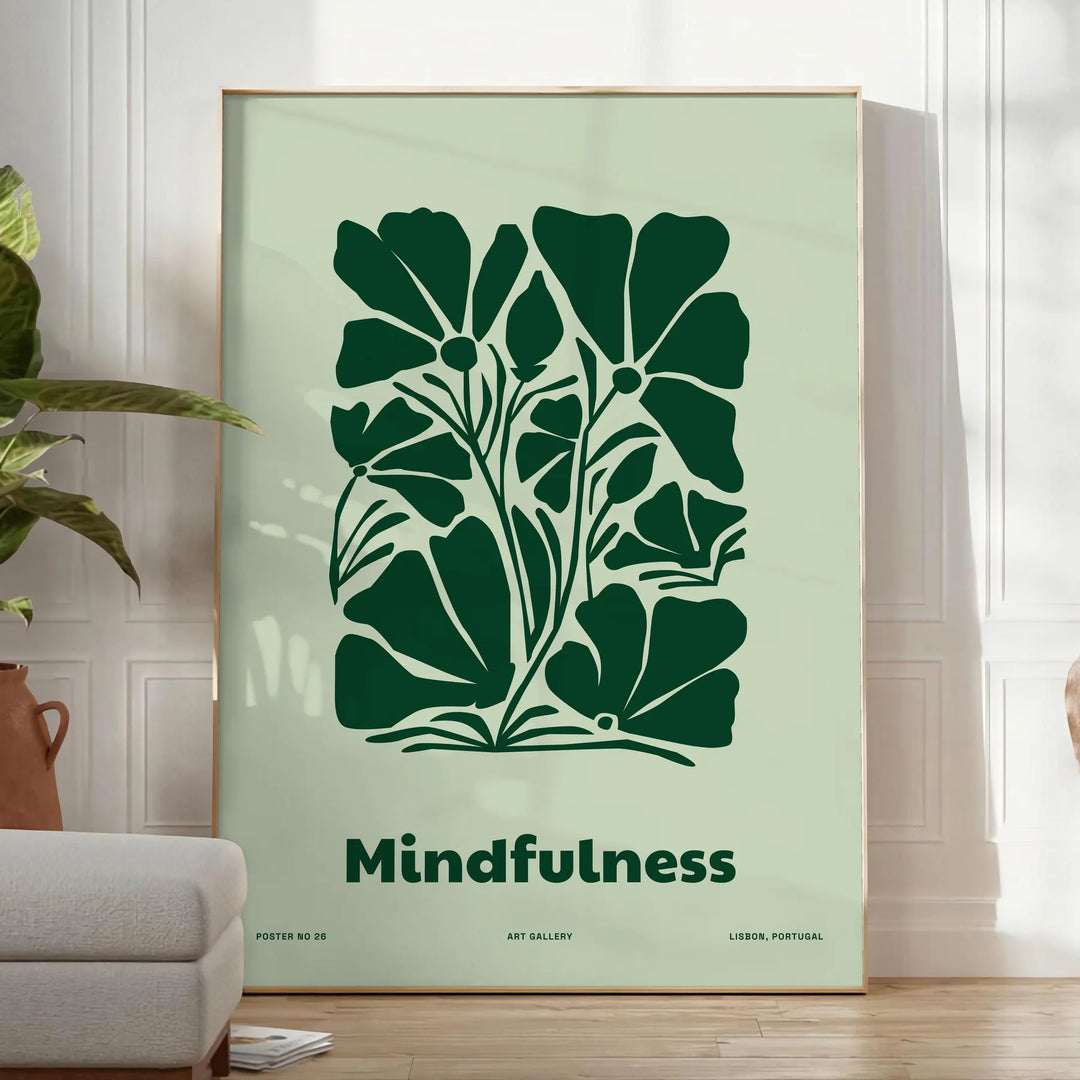 Mindfulness Yoga Wall Art Travel Poster High Quality Frame Premium Print Home Decor Color