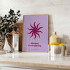space Mindset Everything yoga art poster serene blue purple hues inspiring wall perfect gift room artwork print style