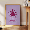 space Mindset Everything yoga art poster serene blue purple hues inspiring wall perfect gift room artwork print style