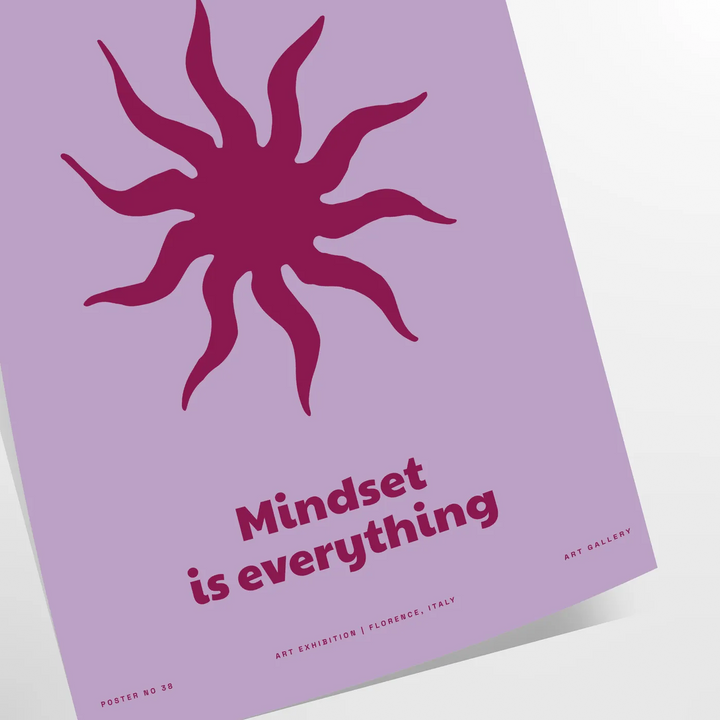 Mindset Is Everything Yoga Art Travel Poster High Quality Frame Premium Print Home Decor Color