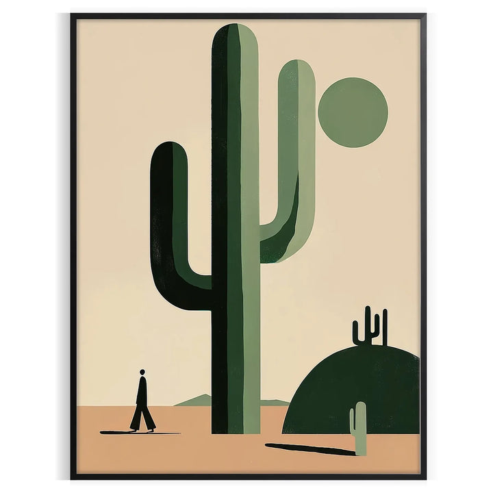 Minimal Botanical Cactus Poster 1