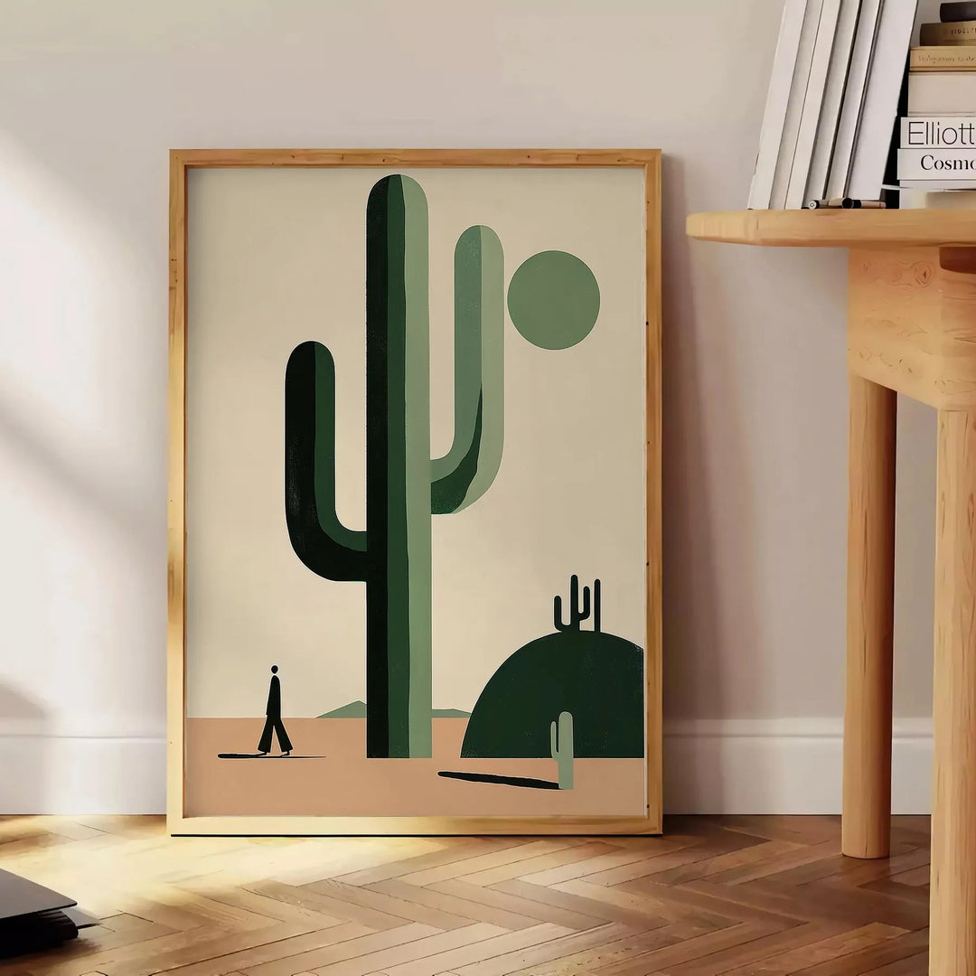 Minimal Botanical Cactus Poster 1 Travel Poster High Quality Frame Premium Print Home Decor Color