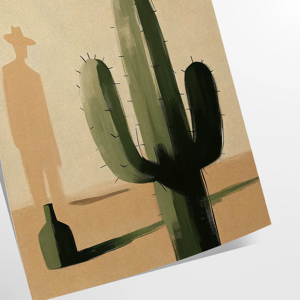 Minimal Botanical Cactus Poster Travel Poster High Quality Frame Premium Print Home Decor Color