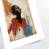 space minimal colored portrait poster vibrant red green hues captivating piece wall art perfect modern touch decor unique gift artwork available unframed options
