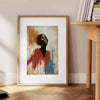 space minimal colored portrait poster vibrant red green hues captivating piece wall art perfect modern touch decor unique gift artwork available unframed options