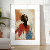 space minimal colored portrait poster vibrant red green hues captivating piece wall art perfect modern touch decor unique gift artwork available unframed options