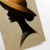 essence minimal beauty stunning green black woman silhouette poster perfect blend elegance simplicity thoughtful gift wall art artwork space sizes A4 cm A0