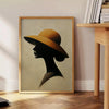 essence minimal beauty stunning green black woman silhouette poster perfect blend elegance simplicity thoughtful gift wall art artwork space sizes A4 cm A0
