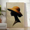 essence minimal beauty stunning green black woman silhouette poster perfect blend elegance simplicity thoughtful gift wall art artwork space sizes A4 cm A0