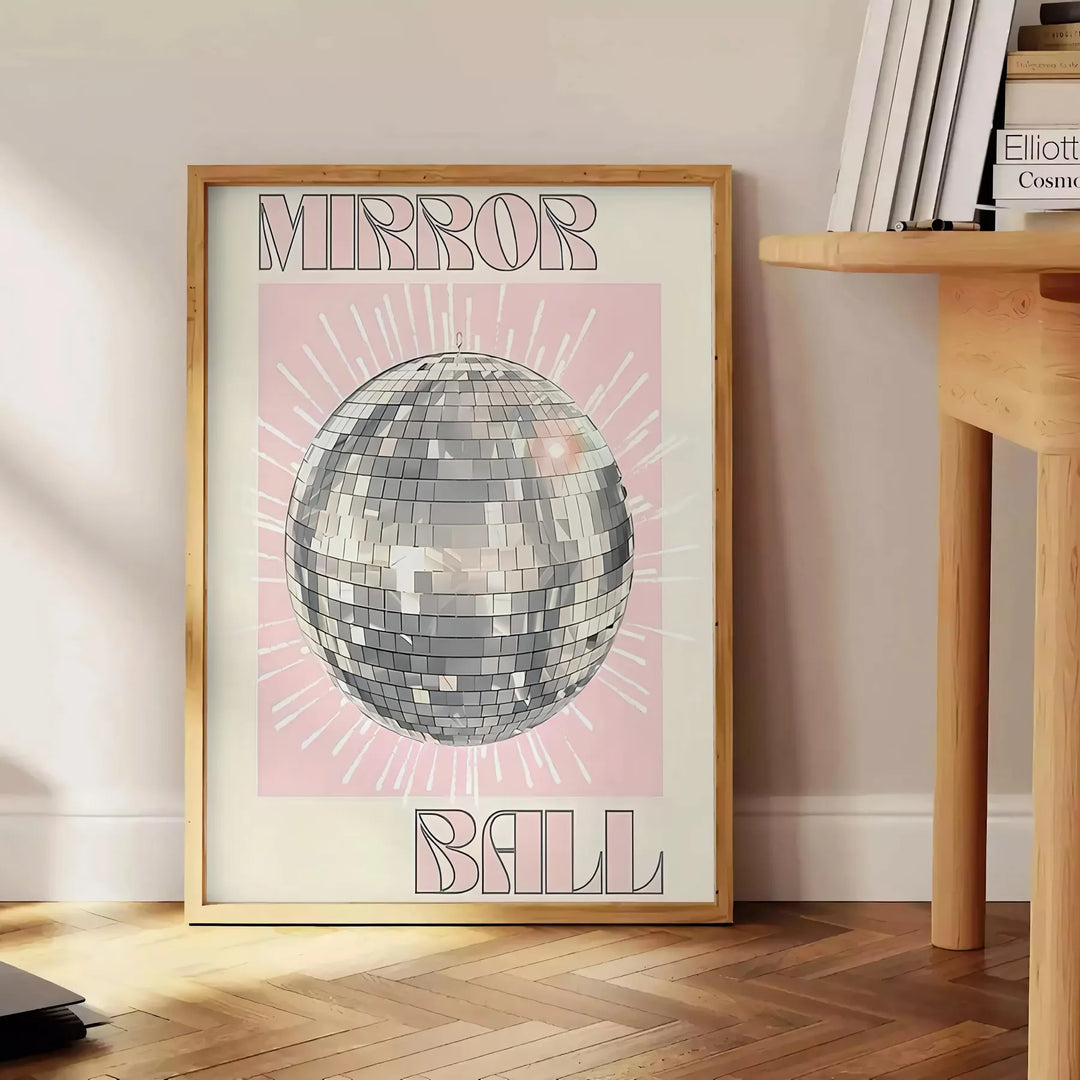 Mirror Ball Popular Art Travel Poster High Quality Frame Premium Print Home Decor Color