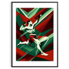 space dynamic MMA fight sport poster black green wall art unique gift captivating print energy passion room sizes A4 cm A0