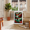 space dynamic MMA fight sport poster black green wall art unique gift captivating print energy passion room sizes A4 cm A0