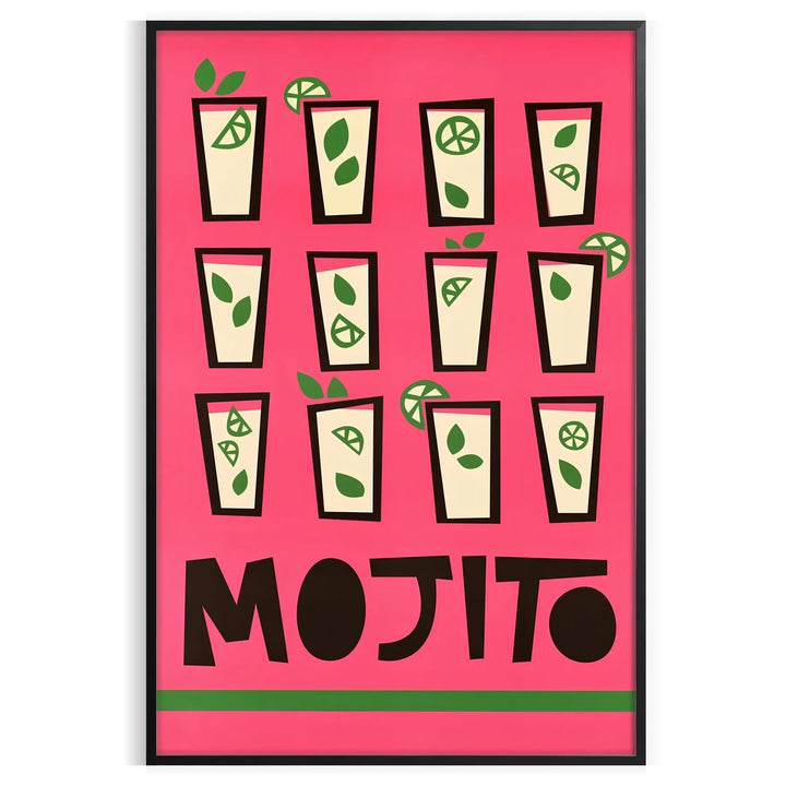 Mojito Cocktail Wall Print Travel Poster High Quality Frame Premium Print Home Decor Color