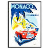 charm French Riviera Monaco Vintage Travel Poster vibrant yellow blue hues eye artwork perfect gift addition wall art collection standalone print space today