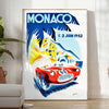 charm French Riviera Monaco Vintage Travel Poster vibrant yellow blue hues eye artwork perfect gift addition wall art collection standalone print space today