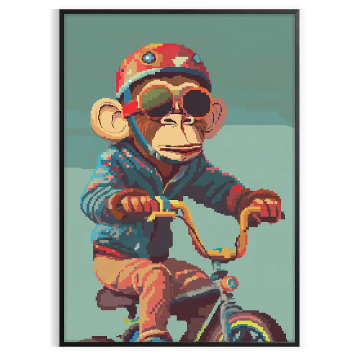 Animal de vélo de singe Poster 