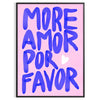 touch elegance space More Amor Por Favor poster trendy blue purple wall art heartfelt gift stylish artwork room decor A4 cm A0