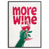 kitchen decor More Wine poster chic gray blue palette trendy wall art perfect gift lovers stylish touch space framed print unframed artwork walls today