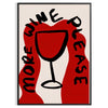 kitchen decor More Wine Please poster chic black gray design stylish wall art perfect gift lovers space preferred size A4 cm A0 elegance
